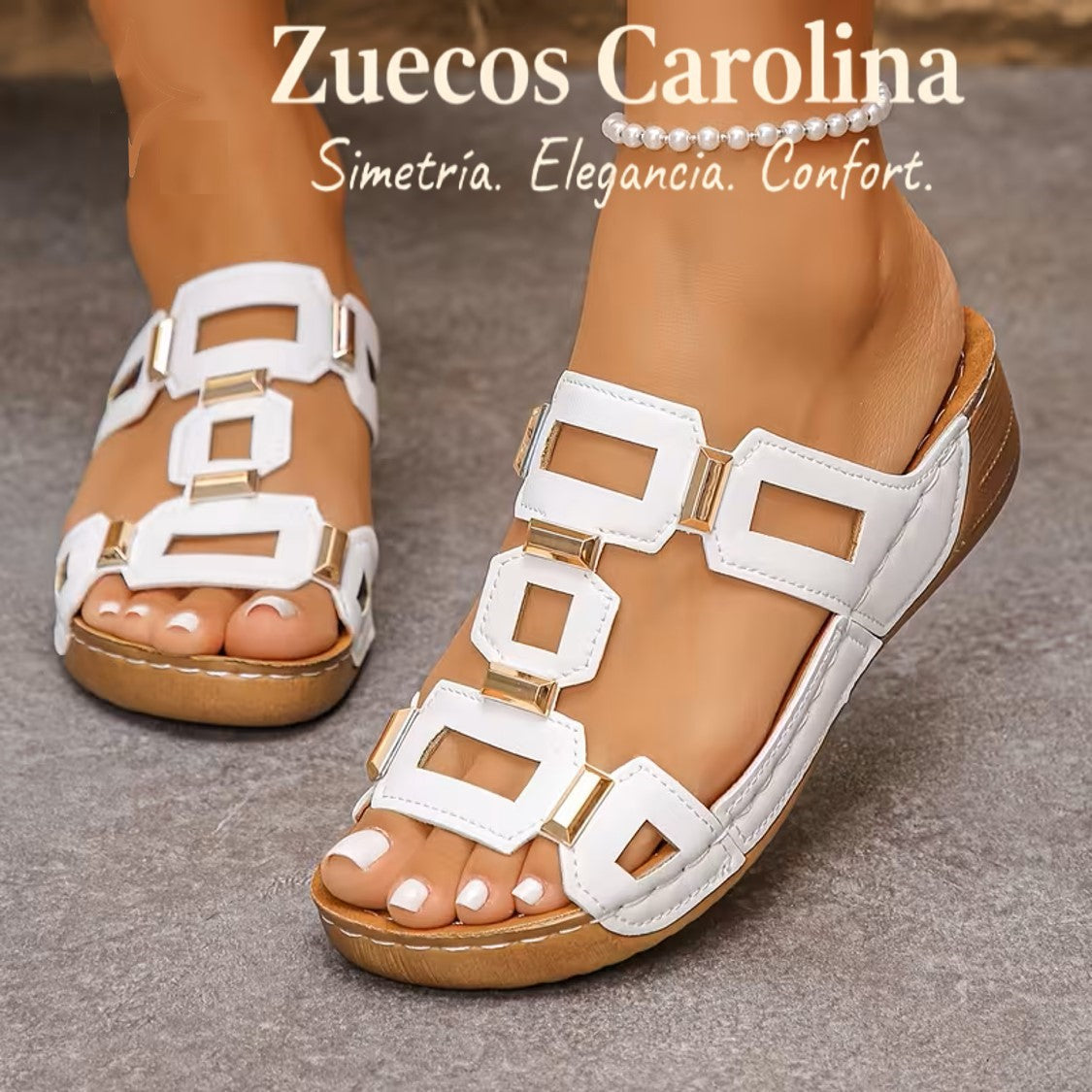 a1👡 Zuecos Carolina. ingeniería simétrica para un calzado cómodo, elegante, moderno.